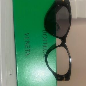 Bottega Veneta Black Sunglasses with Gold Details